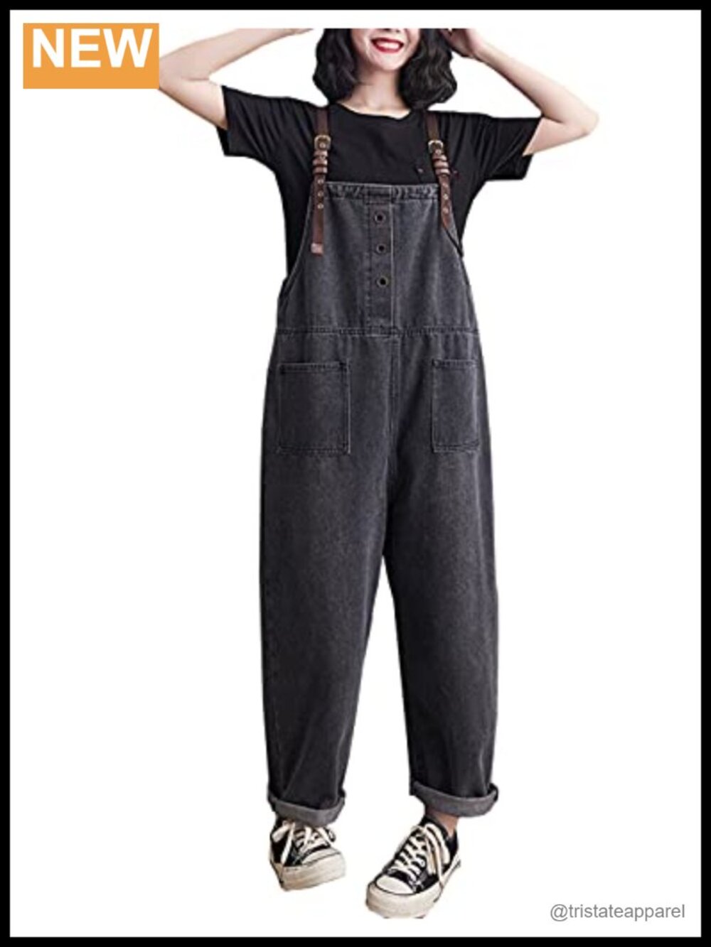 Loose Baggy Denim Overalls Adjustable Straps Stretch Bib Jumpsuit Rompers